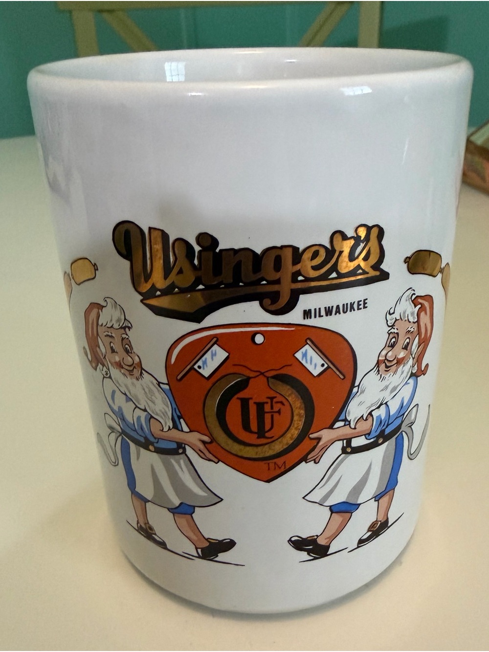 Milwaukee Usingers White Ceramic Logo Coffee Mug